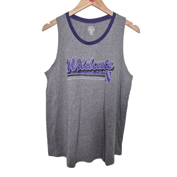 Rivalry Threads Northwestern University Wildcats Gray Athletic Tank Size Large - Picture 1 of 5